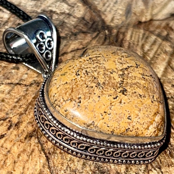 Brown Picture Jasper Pendant 1 7/8” - Picture 3 of 15